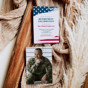 Militärische Party Einladung für das Ruhestand ame