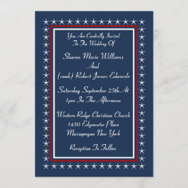 Militärische Patriotische Hochzeitseinladungen Einladung