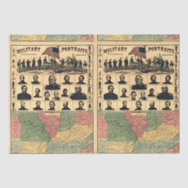 Militärische Portraits aus dem zivilen Krieg, wied Seidenpapier