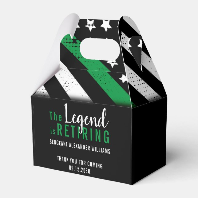 Militärische Rente - dünne, grüne Flagge - Armee Geschenkschachtel (Vorderseite)