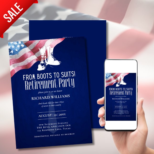 MILITÄRISCHE RÜCKKEHR VON Booten an Anzug US-Flagg Einladung (Von Creator hochgeladen)