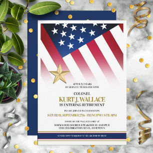 Militärische Ruhestandsfeier mit goldenem Stern Einladung