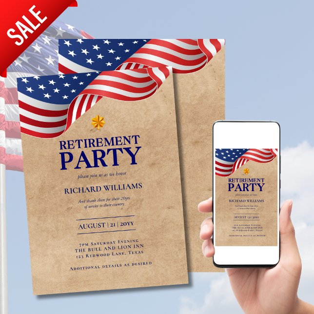 MILITÄRISCHE RÜSTUNG Gold Oak Leaf Oberst US-Flagg Einladung (Von Creator hochgeladen)