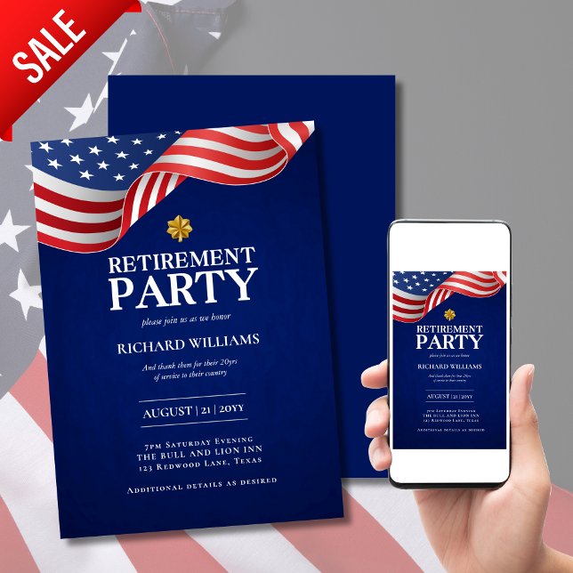 MILITÄRISCHE RÜSTUNG Gold Oak Leaf Oberst US-Flagg Einladung (Von Creator hochgeladen)