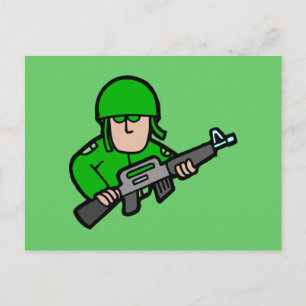 Militärische Soldaten Camouflage Grüne Designer Ku Postkarte
