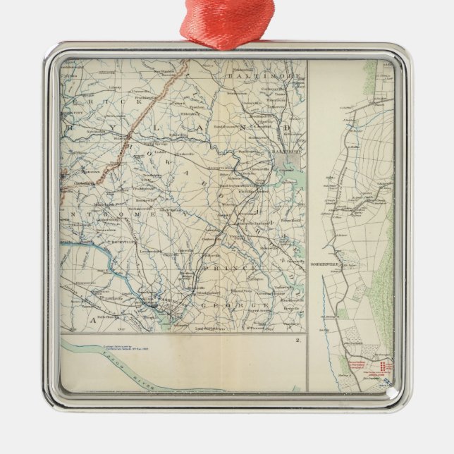 Militärische Stellvertreter von Wash, Penn, Annapo Silbernes Ornament (Vorne)