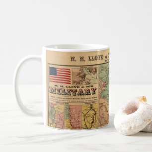 Militärische strategische Karten des Vintagen Ziv Kaffeetasse