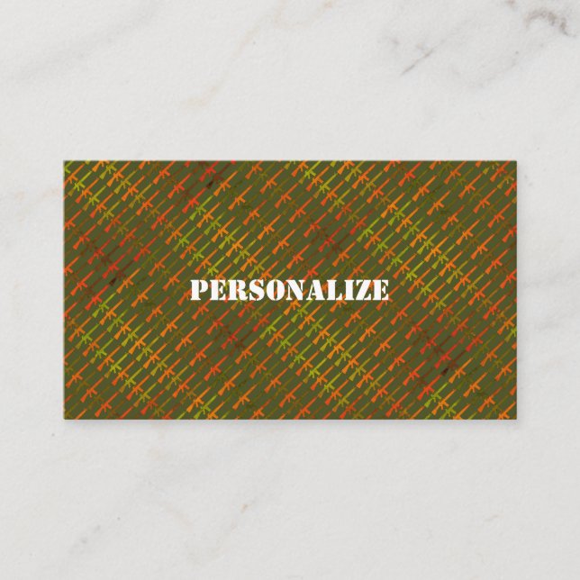 Militärische Streitkräfte Rekrutierer Army Green V Visitenkarte (Vorderseite)