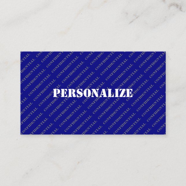 Militärische Streitkräfte Rekrutierer Stilblauer O Visitenkarte (Vorderseite)