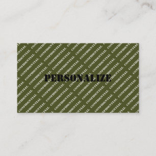 Militärische Streitkräfte Werber Army Green Stil  Visitenkarte