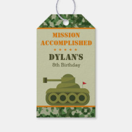 Militärische Tank Army Boy Birthday Gefallen Gesch Geschenkanhänger