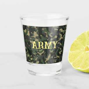 Militärische Tarnkappengrün Schnapsglas