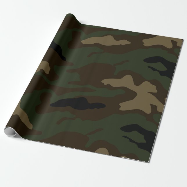 Militärische Tarnmuster Armeesolduniform k Geschenkpapier (Ungerollt)