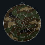militärische Tarnmuster Dartscheibe<br><div class="desc">Uniform eines Militärsoldaten Tarnmuster</div>
