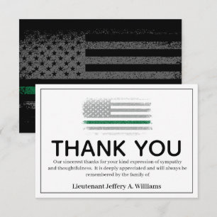 Militärische Thin Green Line Vielen Dank für Ihr E Dankeskarte