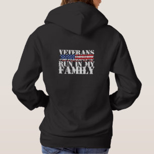 Militärische Veteranen, die in meiner Familie lauf Hoodie