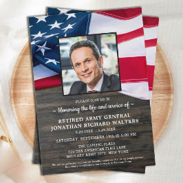 Militärische Veteranen feiern Amerikanische Flagge Einladung