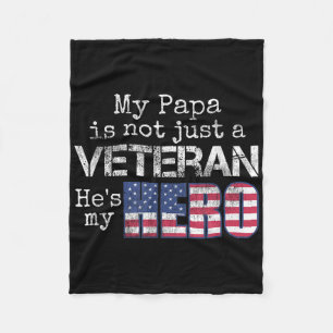 Militärische Veteranen unterstützen meine Papa Us Fleecedecke