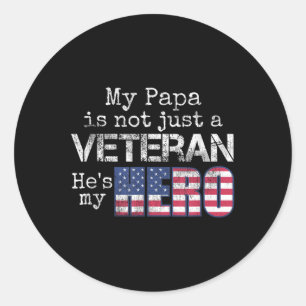 Militärische Veteranen unterstützen meine Papa Us Runder Aufkleber