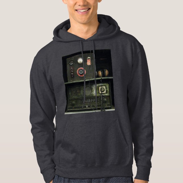 Militärische Vintage Funkausrüstung Hoodie (Vorderseite)