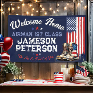 Militärische Willkommens-US-Flaggen-Stiefel Patrio Banner