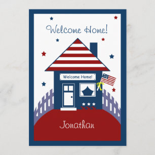 Militärische Willkommens-Zuhause-Einladung des Pat Einladung