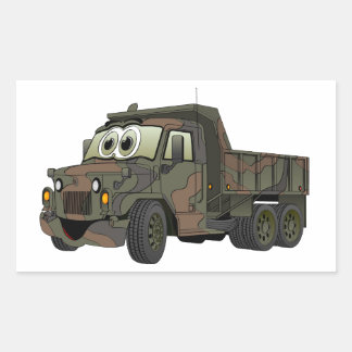 Militärischer Cartoon Rechteckiger Aufkleber