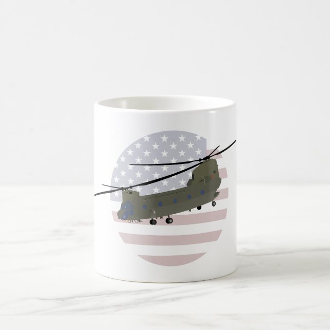 Militärischer CH-47 Chinook-Hubschrauber Kaffeetasse (Mittel)
