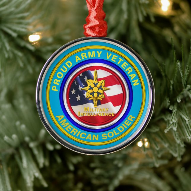 Militärischer Geheimdienst Veteran Keepake Christ Ornament Aus Metall (Baum)
