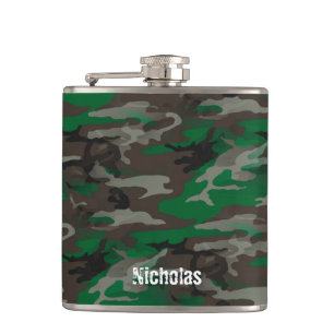 Militärischer Individuelle Name der Camouflage Flachmann