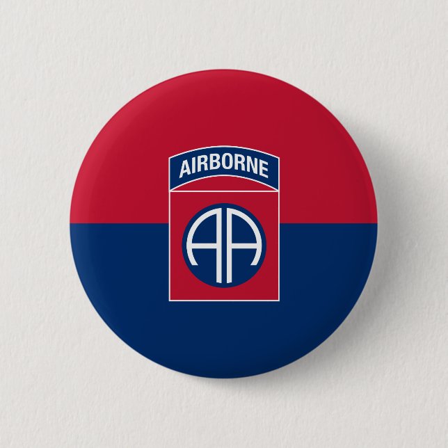 Militärischer Kriegsveteran der 82. Im Flugzeug Di Button (Vorderseite)