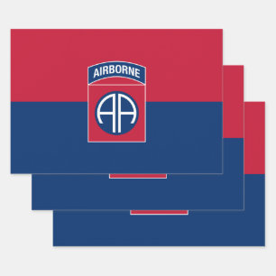 Militärischer Kriegsveteran der 82. Im Flugzeug Di Geschenkpapier Set