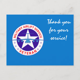 Militärischer Luftbrücke Veteran individuell anpas Postkarte