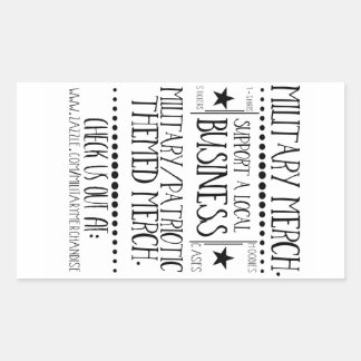 Militärischer Merch. Werbesticker Rechteckiger Aufkleber