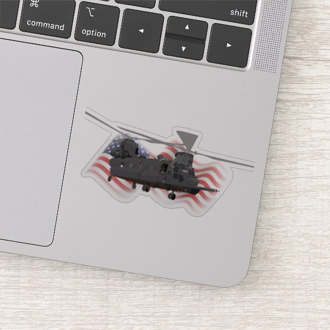 Militärischer MH-47 Chinook-Hubschrauber Aufkleber (Detail)