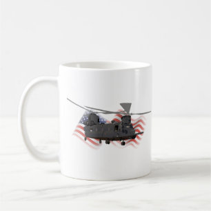 Militärischer MH-47 Chinook-Hubschrauber Kaffeetasse