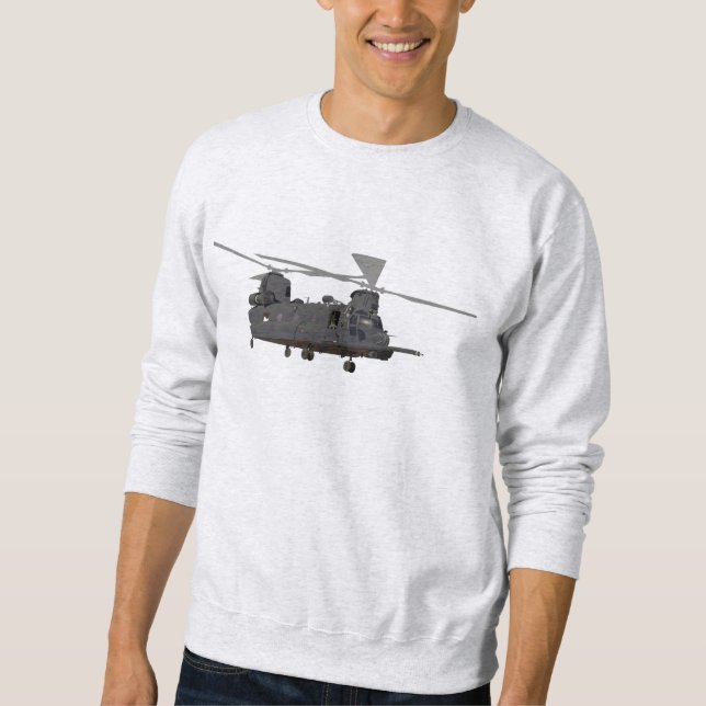 Militärischer MH-47 Chinook-Hubschrauber Sweatshirt (Vorderseite)