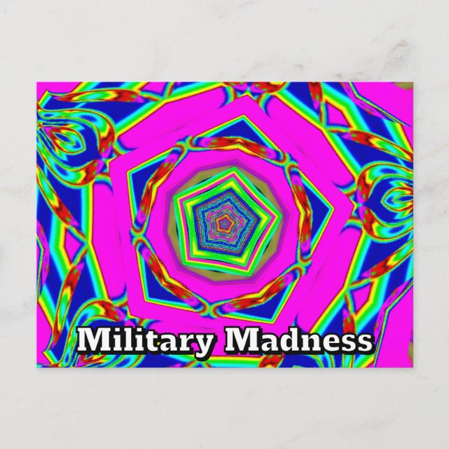 Militärischer Wahnsinn  Postkarte (Vorderseite)