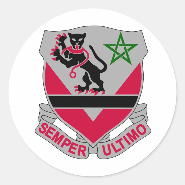 Militärisches Bataillon für Armeeingenieur Runder Aufkleber (Vorderseite)