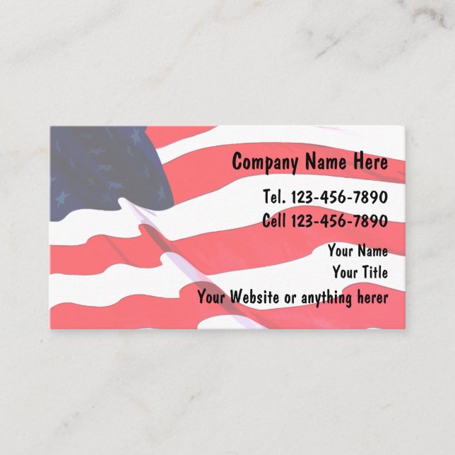 Militärisches Business Card Americana-Design Visitenkarte (Vorderseite)