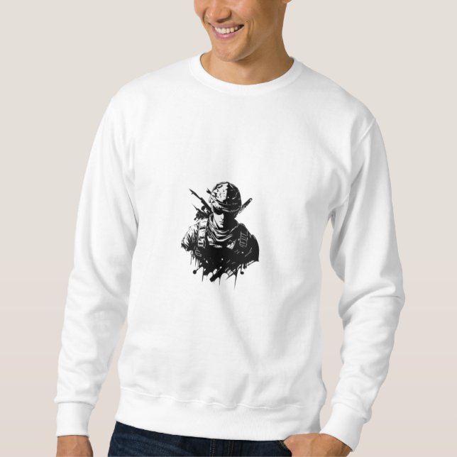 Militärisches Gaming-Design Sweatshirt (Vorderseite)
