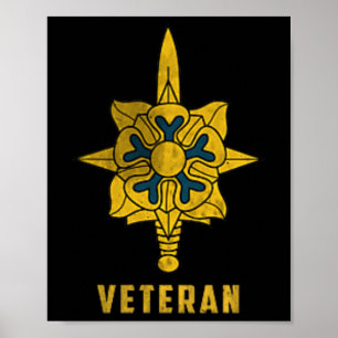 Militärisches Geheimdienstkorps Veteran Logo Papa  Poster