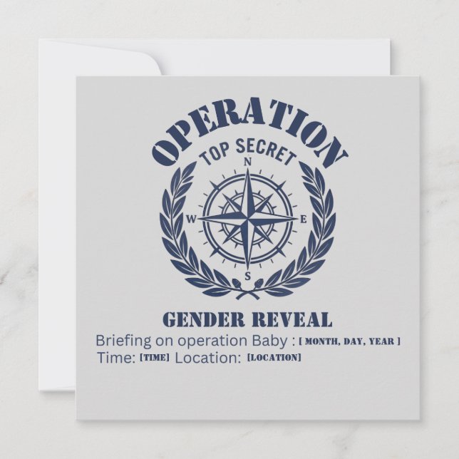 Militärisches Geschlechter-Ritual — Navy Compass Einladung (Vorderseite)