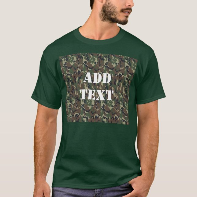 Militärisches Green Camouflage-Muster T-Shirt (Vorderseite)