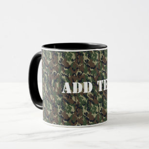 Militärisches Green Camouflage-Muster Tasse