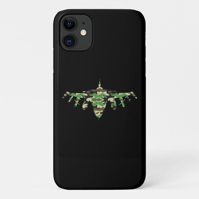Militärisches Jet Tarnkampfflugzeug Silhouette Case-Mate iPhone Hülle (Rückseite)