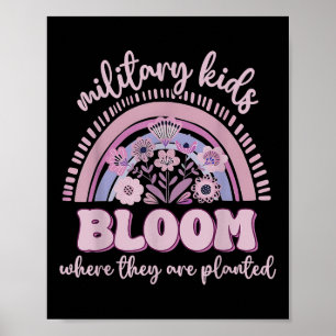 Militärisches Kid Dandelion Bloom, wo sie gepflanz Poster