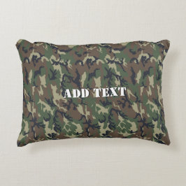 Militärisches Muster des grünen Waldes Zierkissen