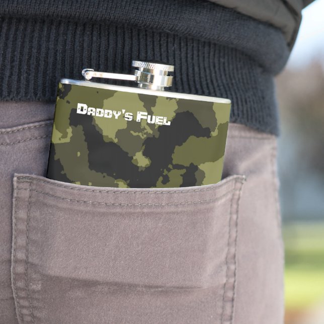 Militärisches Muster im Camouflage-Stil Flachmann (Beispiel)