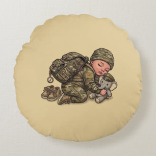 Militärisches Neugeborenes-Rundkissen Rundes Kissen